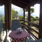 Kleiner Balkon mit Sicht auf den Luganersee